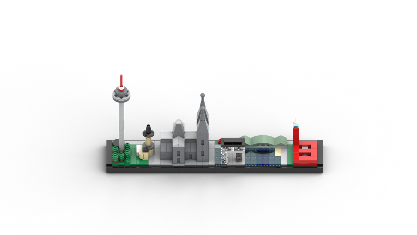 Skyline der Stadt Köln aus LEGO® Steinen