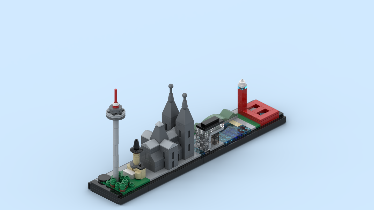 Skyline der Stadt Köln aus LEGO® Steinen