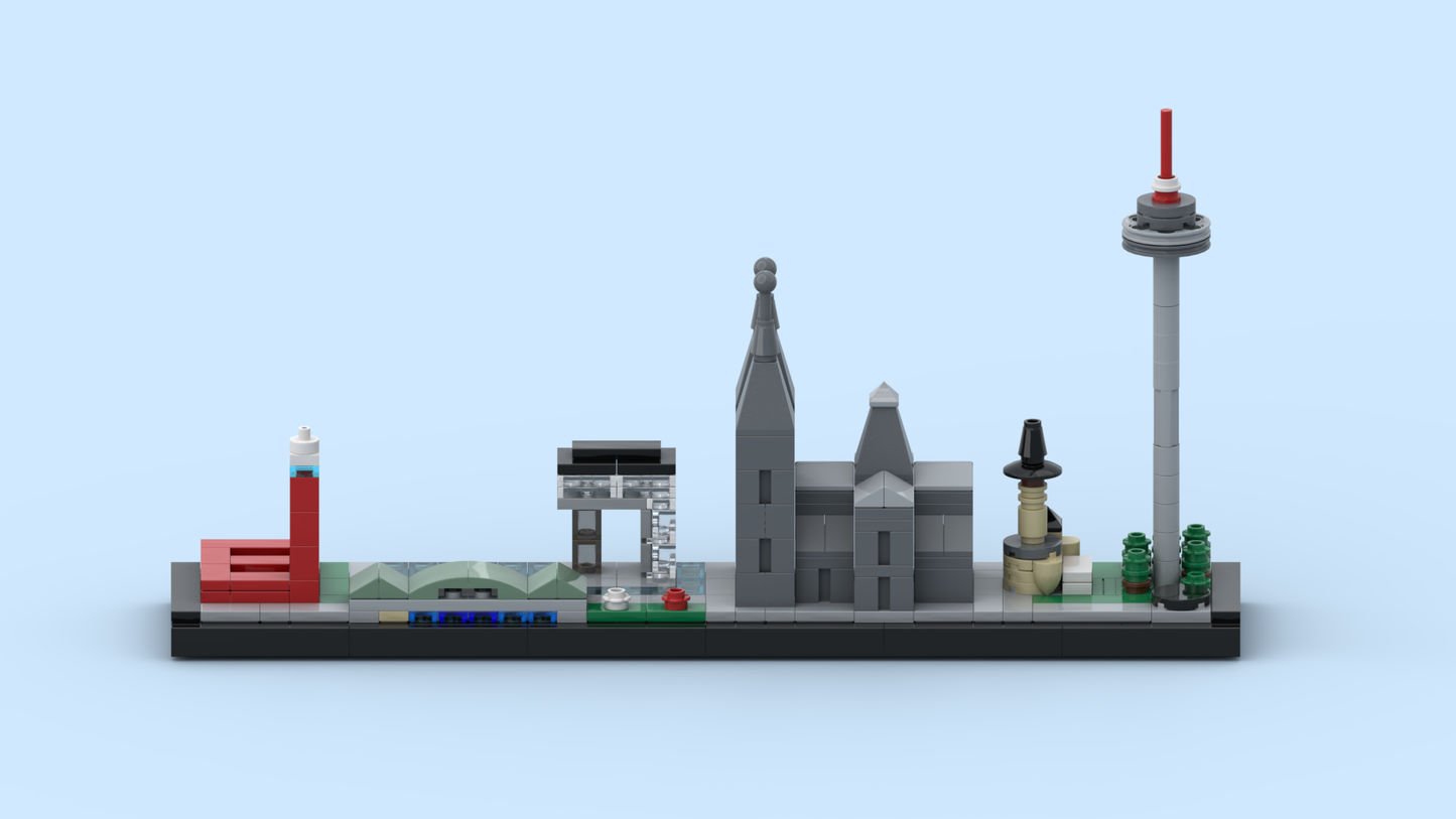 Skyline der Stadt Köln aus LEGO® Steinen