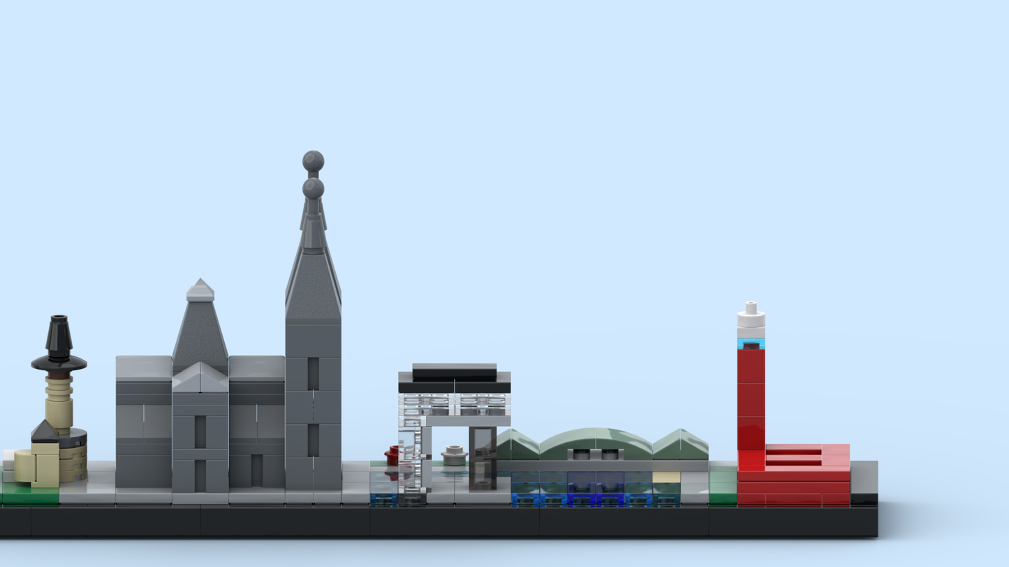 Skyline der Stadt Köln aus LEGO® Steinen