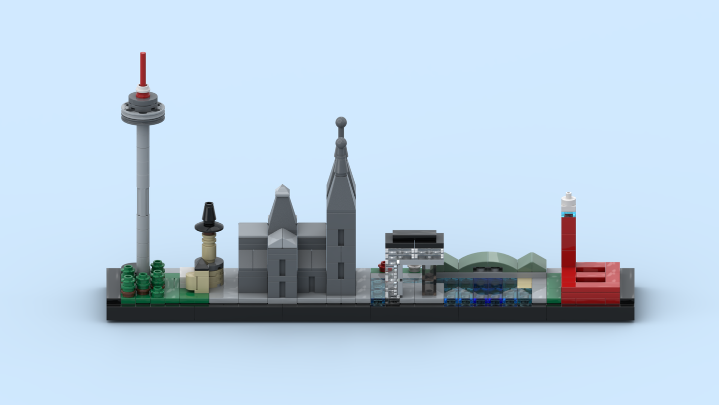 Skyline der Stadt Köln aus LEGO® Steinen