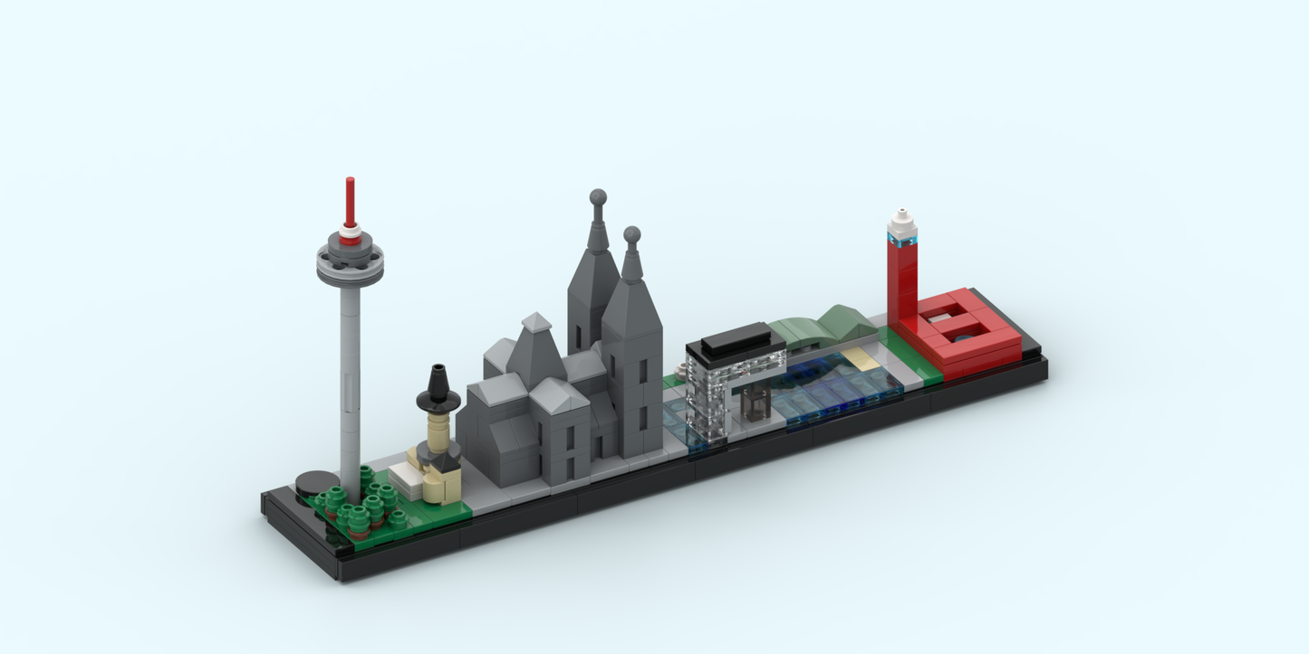 Skyline der Stadt Köln aus LEGO® Steinen