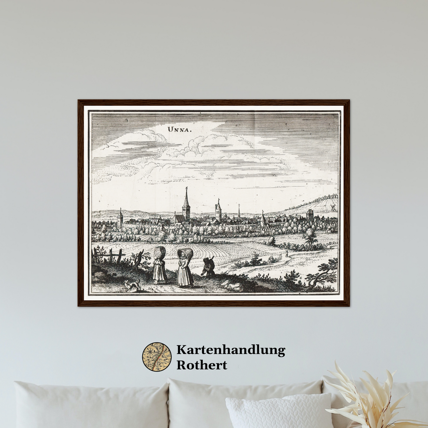 Historische Stadtansicht Unna um 1650