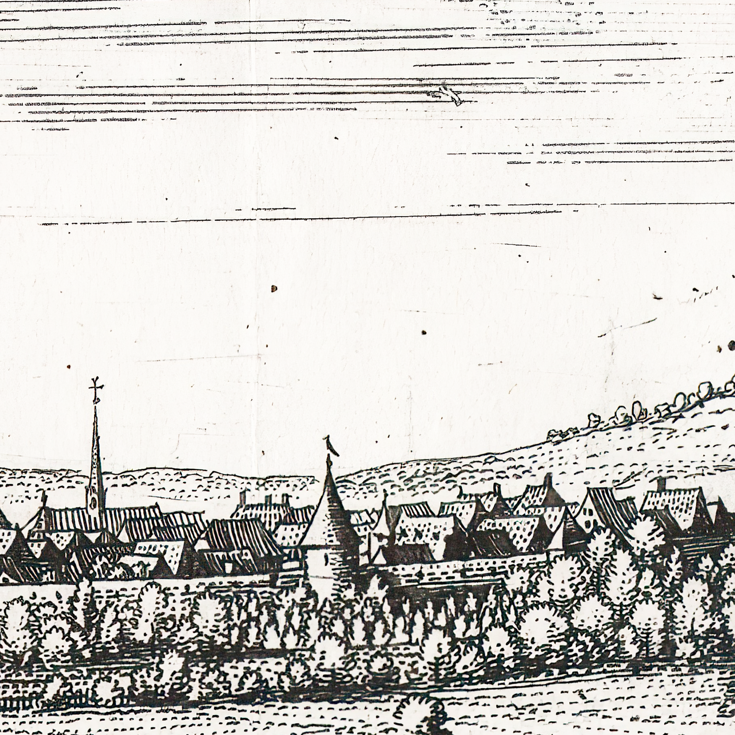 Historische Stadtansicht Unna um 1650