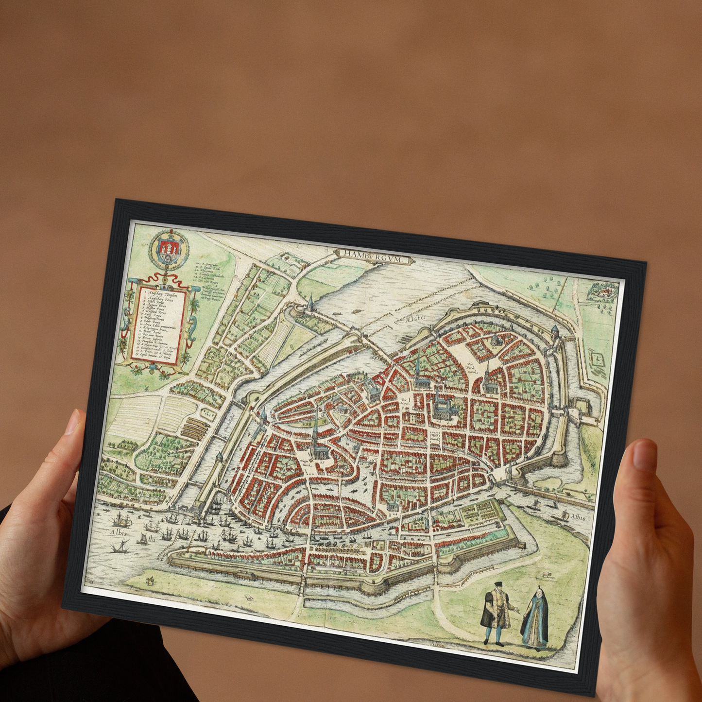 Historischer Stadtplan Hamburg um 1588