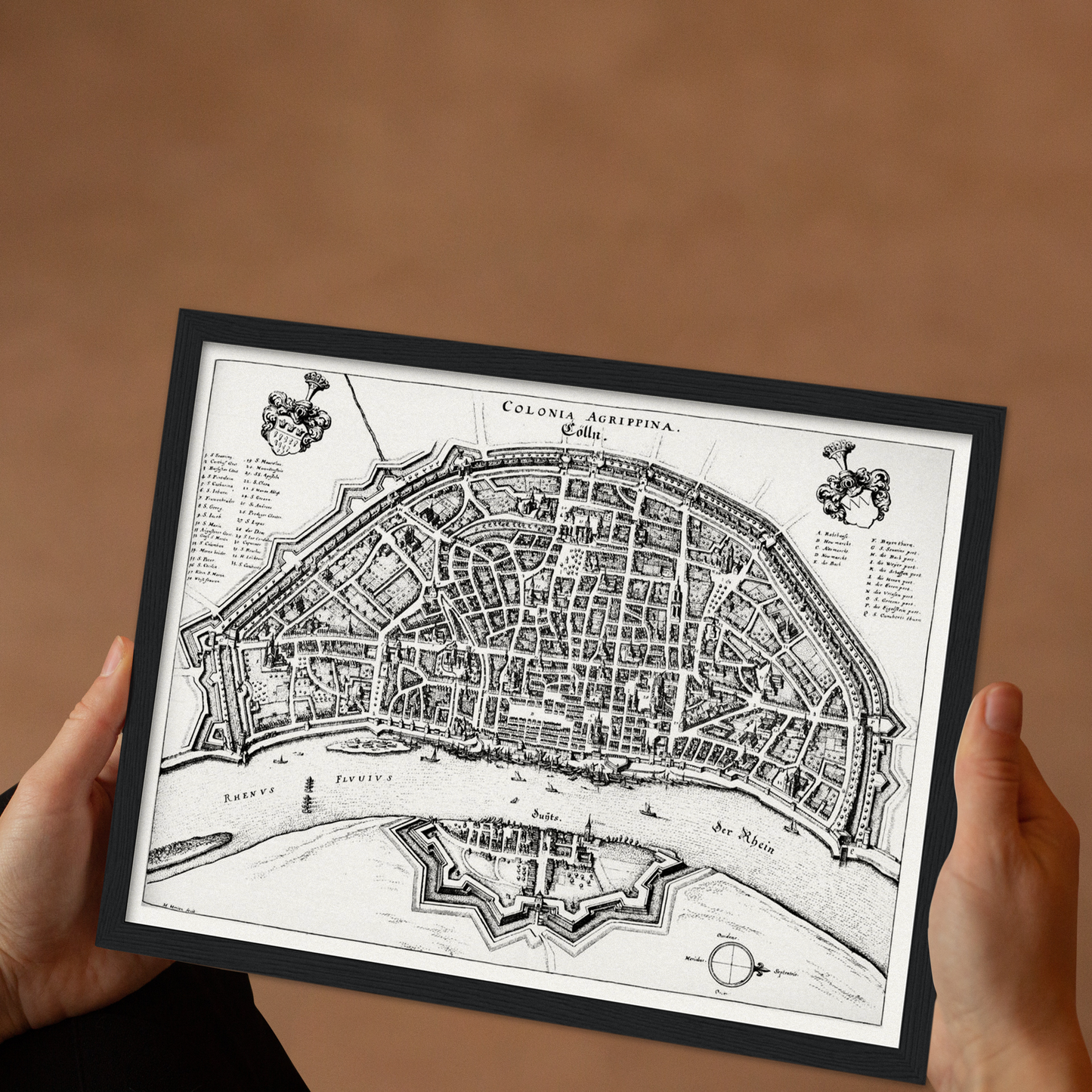 Historischer Stadtplan Köln um 1648