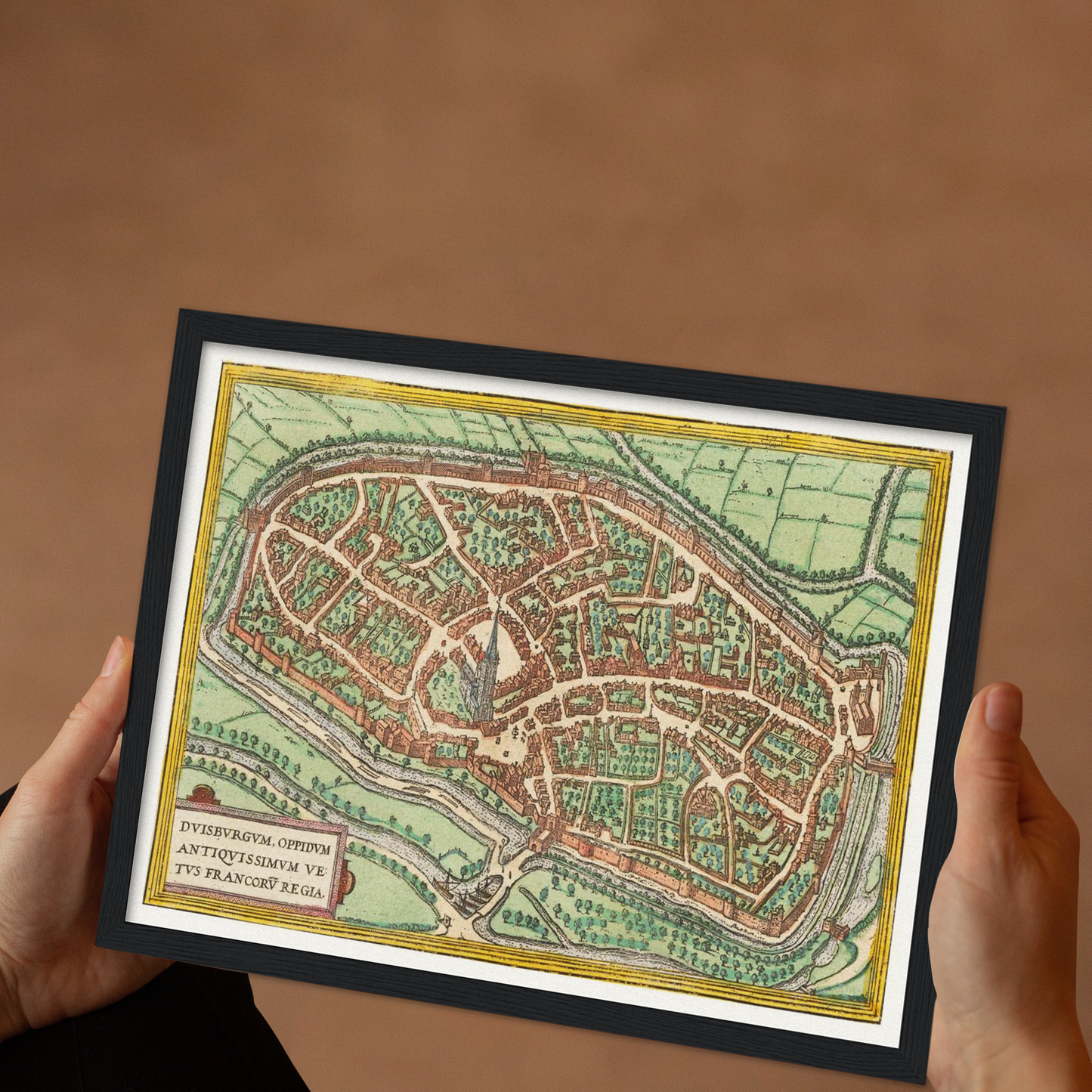 Historischer Stadtplan Duisburg um 1612