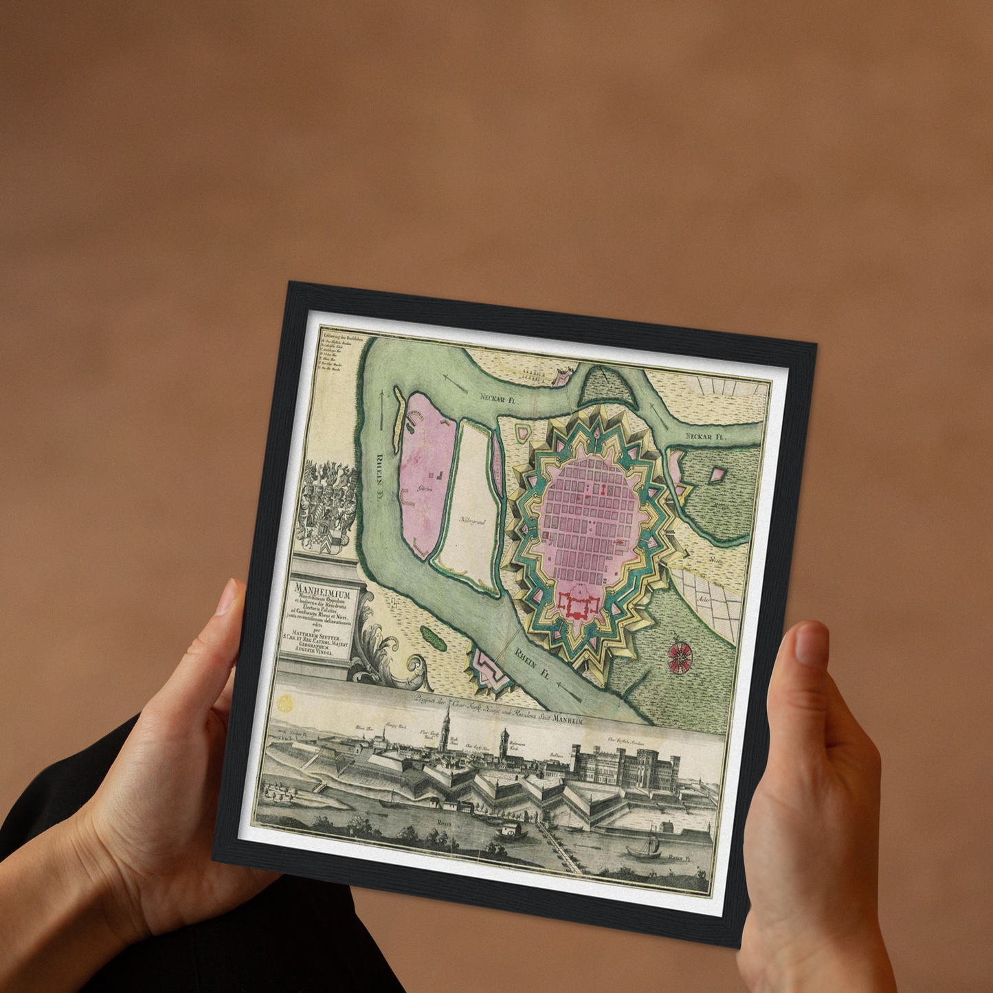 Historischer Stadtplan Mannheim um 1730