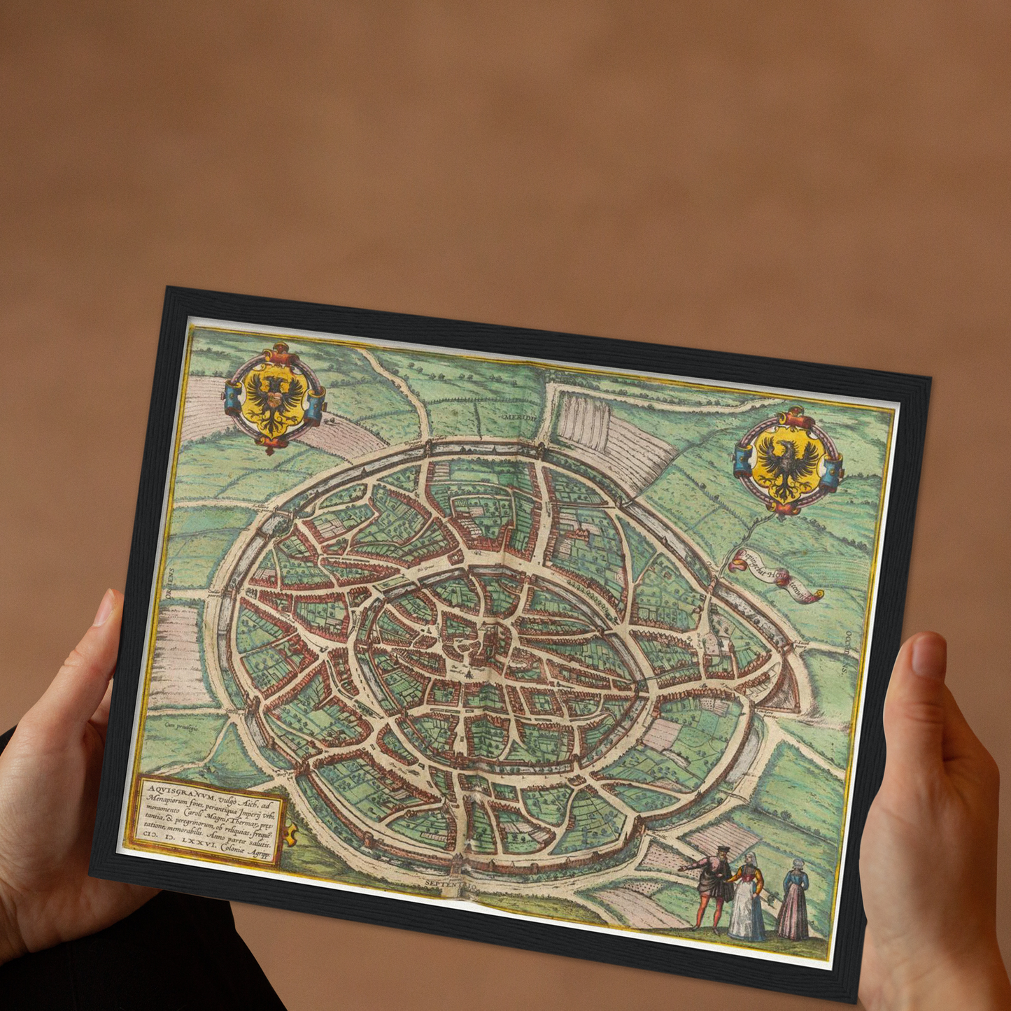 Historischer Stadtplan Aachen um 1570