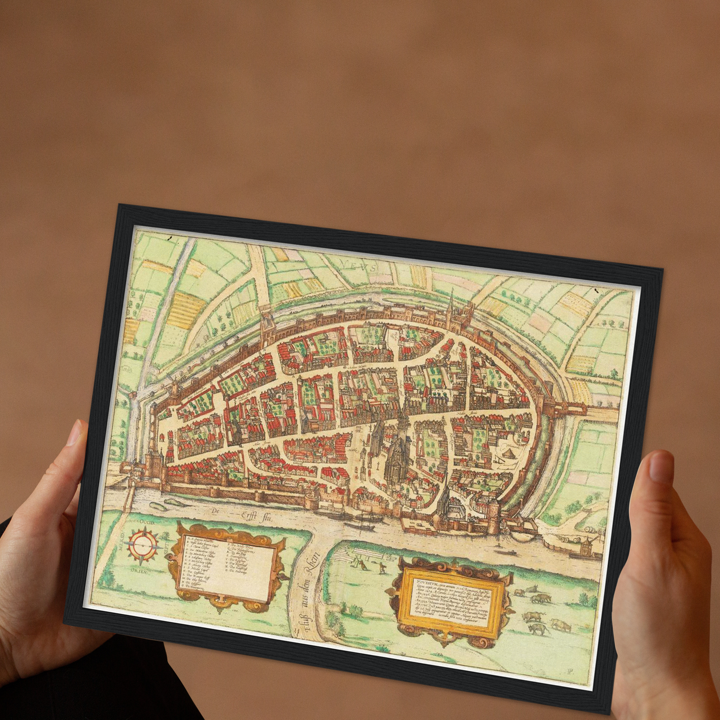 Historischer Stadtplan Neuss um 1592