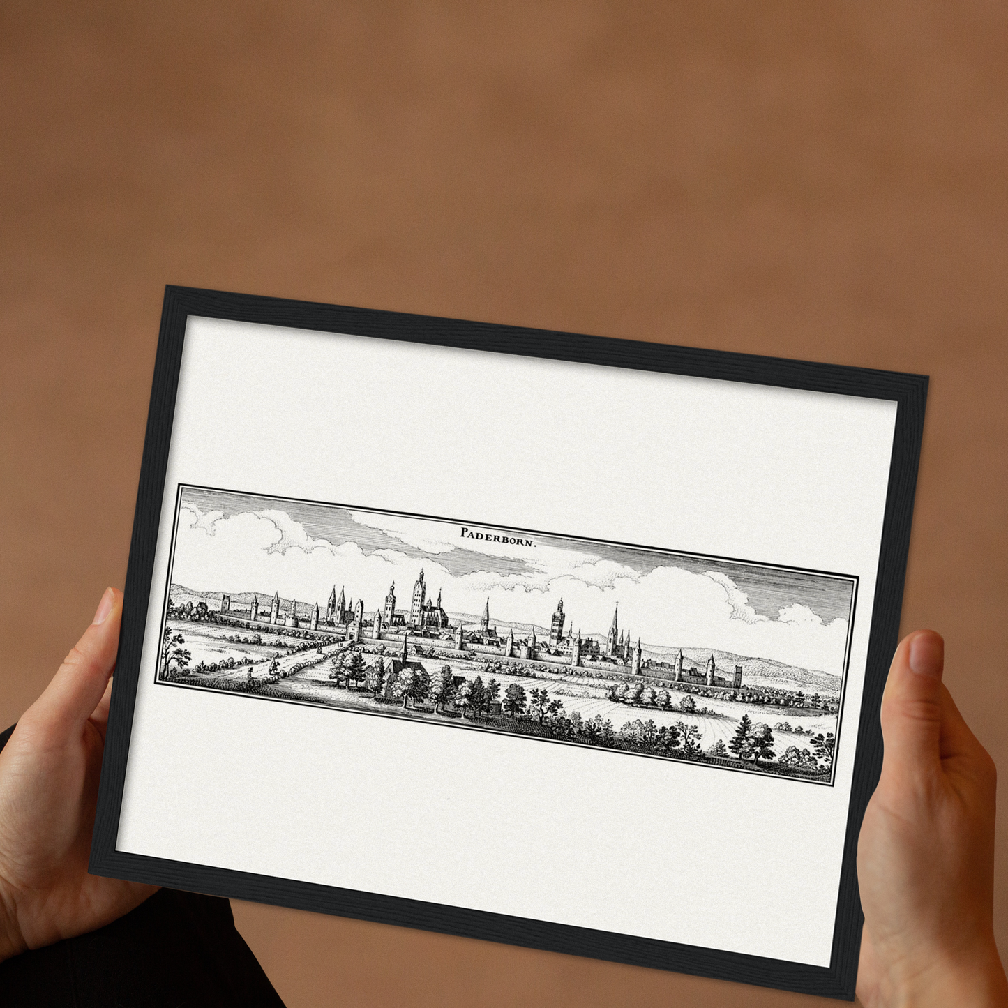 Historische Stadtansicht Paderborn um 1641