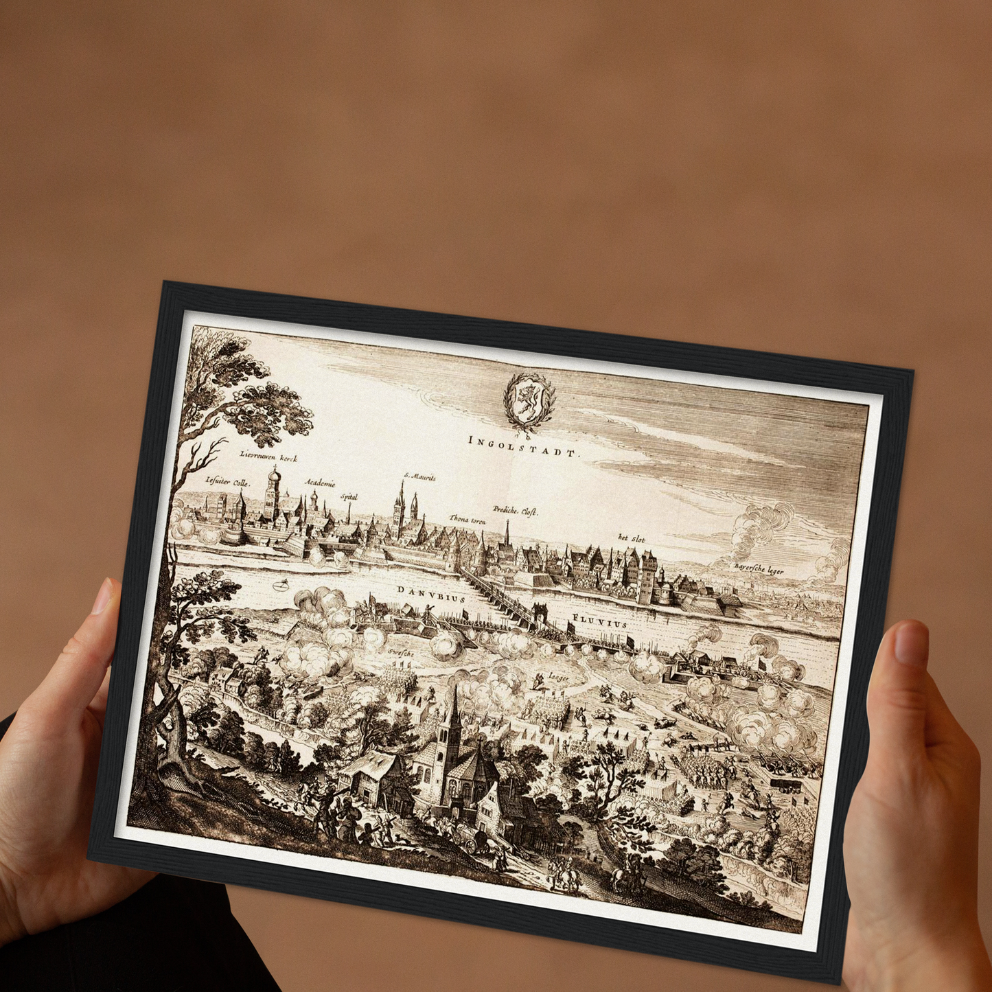 Historische Stadtansicht Ingolstadt um 1632