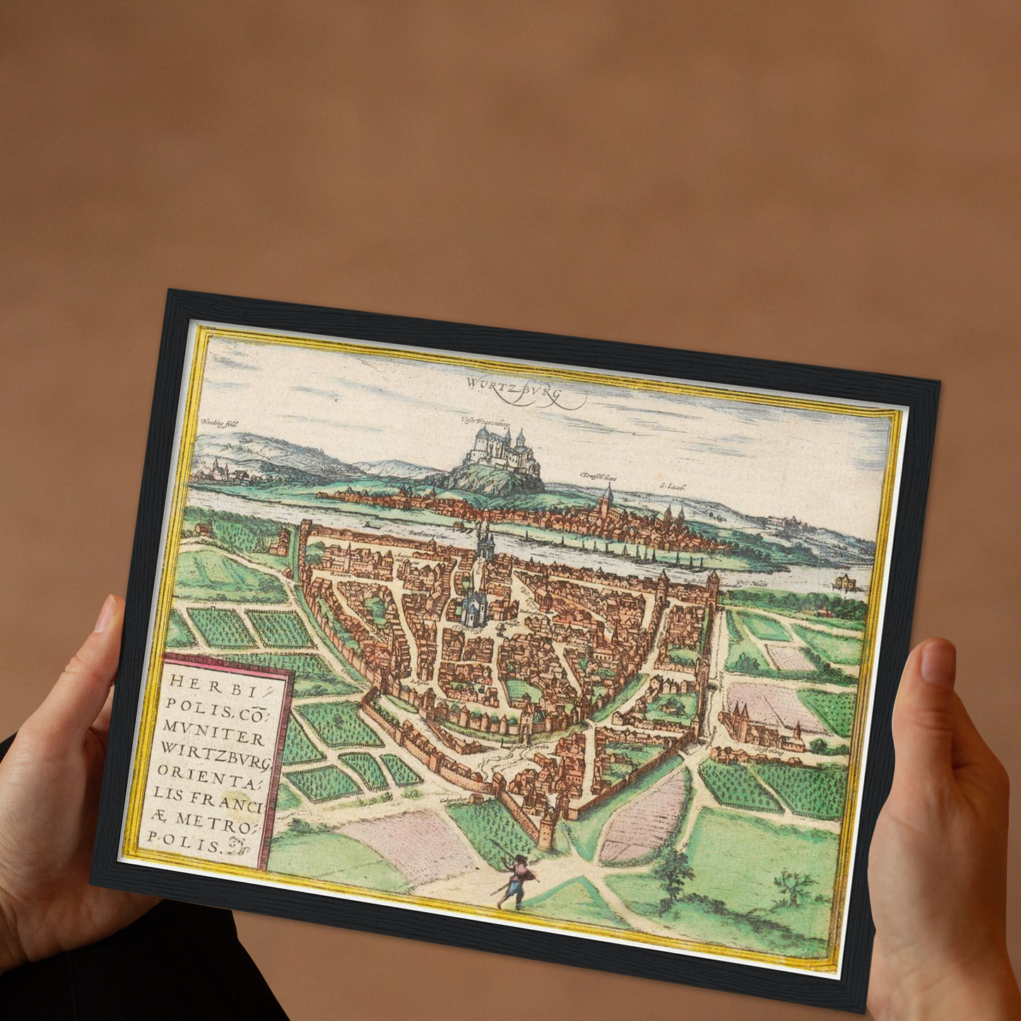 Historische Stadtansicht Würzburg um 1612