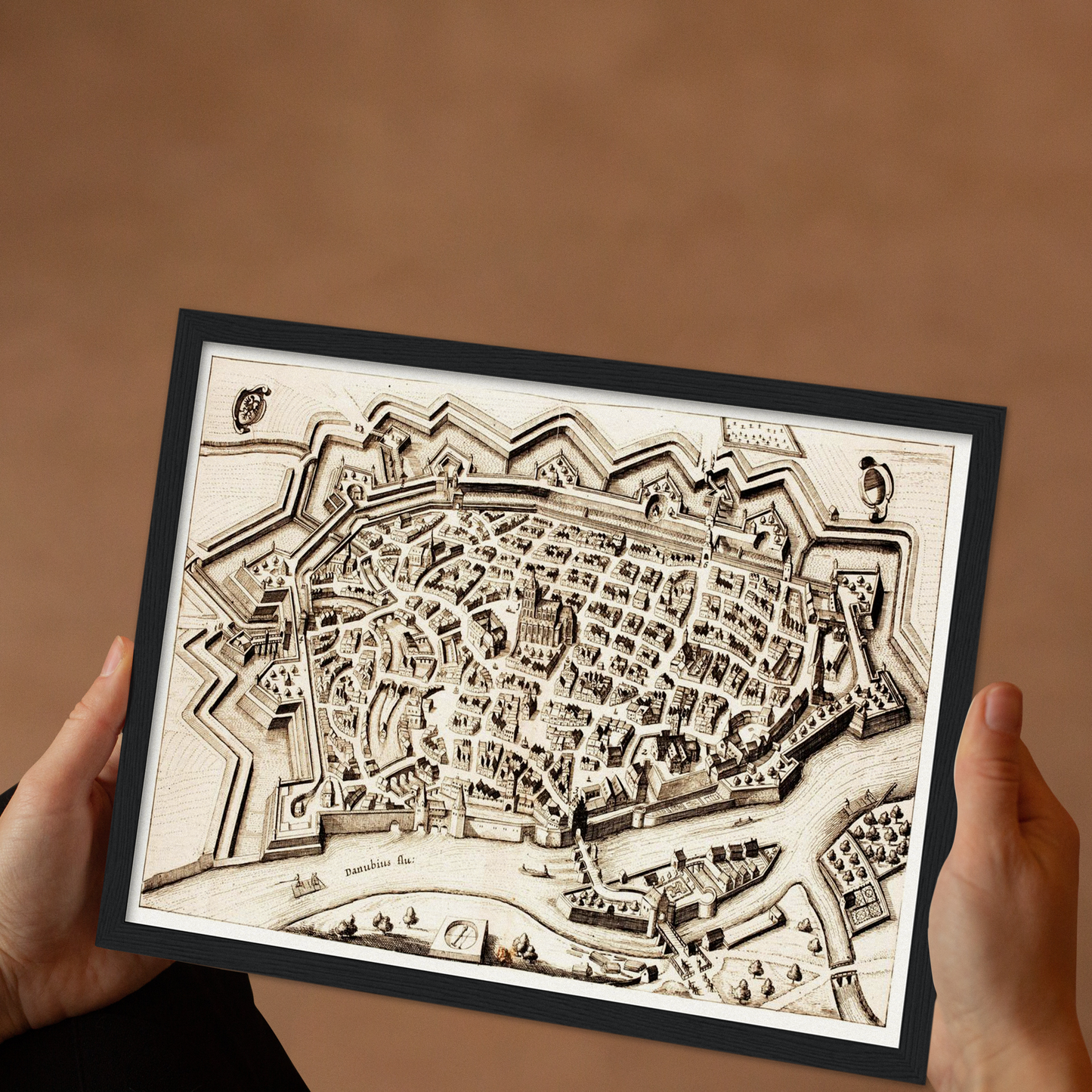 Historischer Stadtplan Ulm um 1642