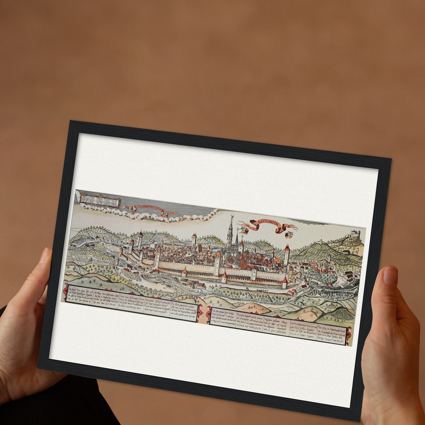 Historische Stadtansicht Reutlingen um 1620