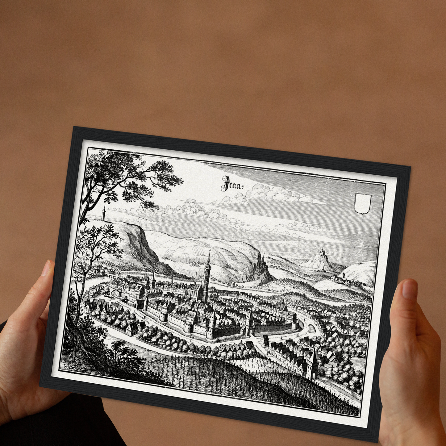 Historische Stadtansicht Jena um 1650