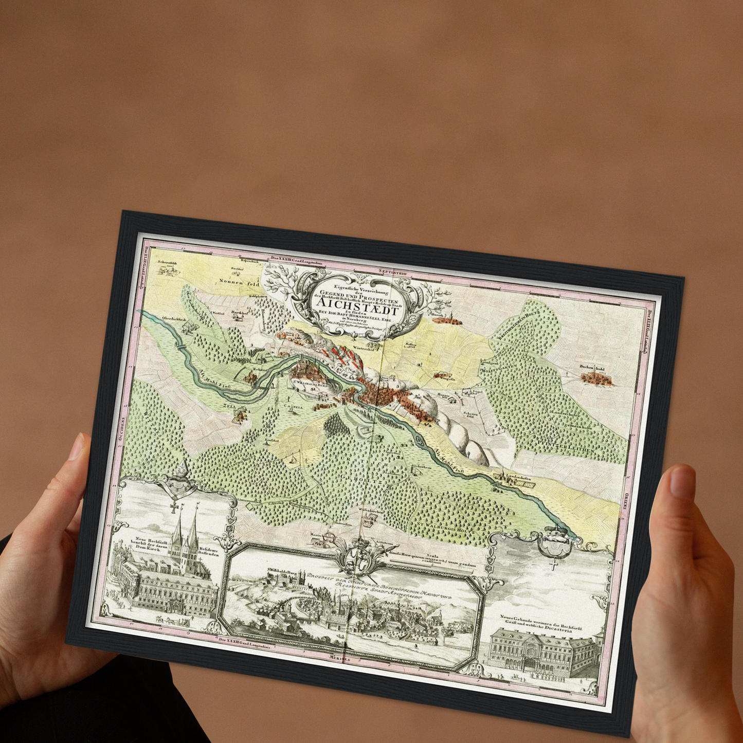 Historische Stadtansicht Eichstätt um 1730