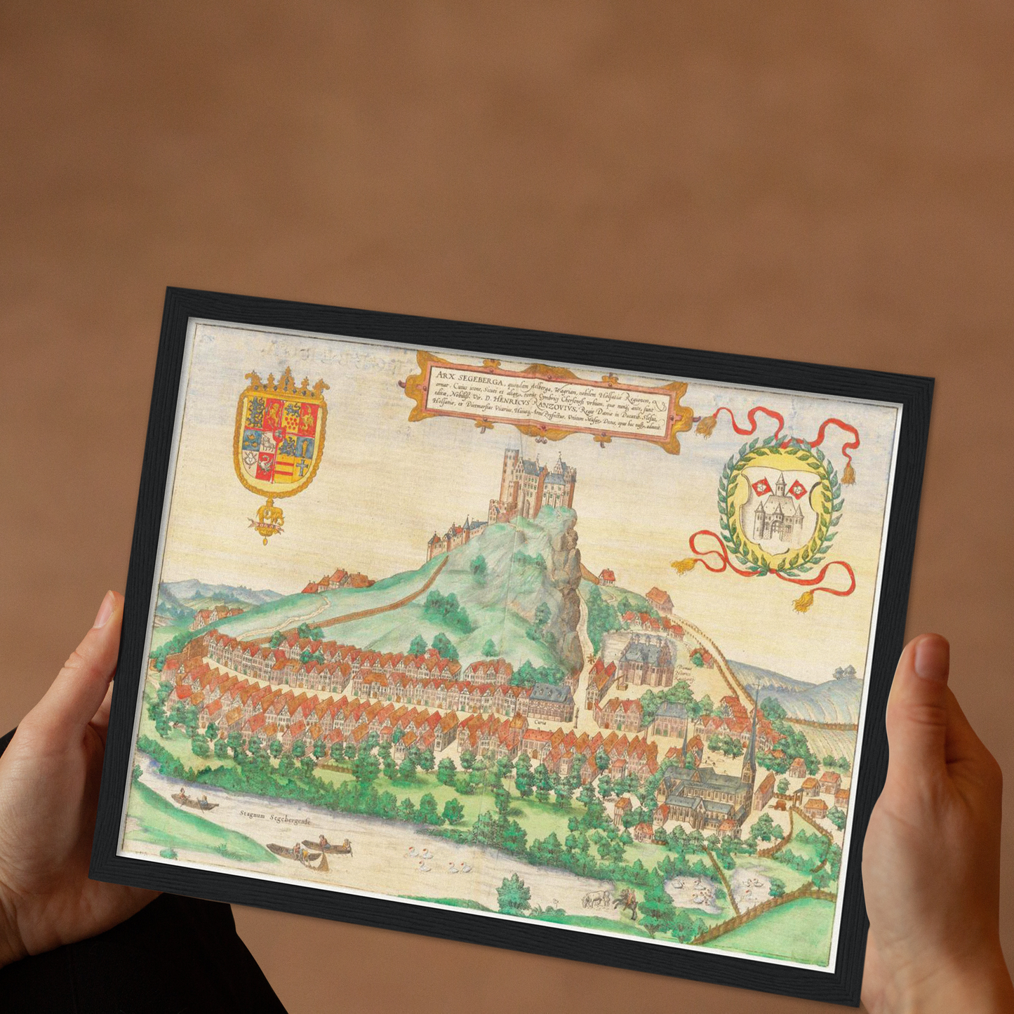 Historische Stadtansicht Segeberg um 1592