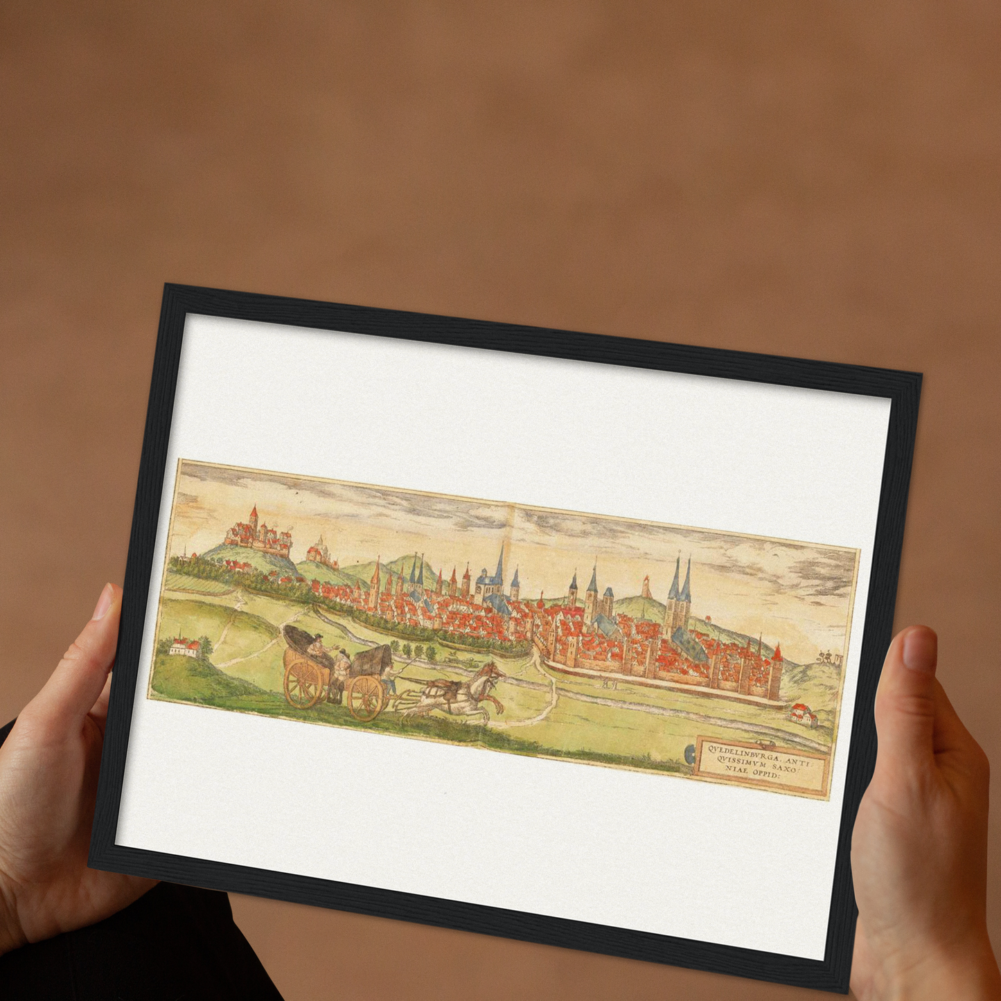 Historische Stadtansicht Quedlinburg um 1582