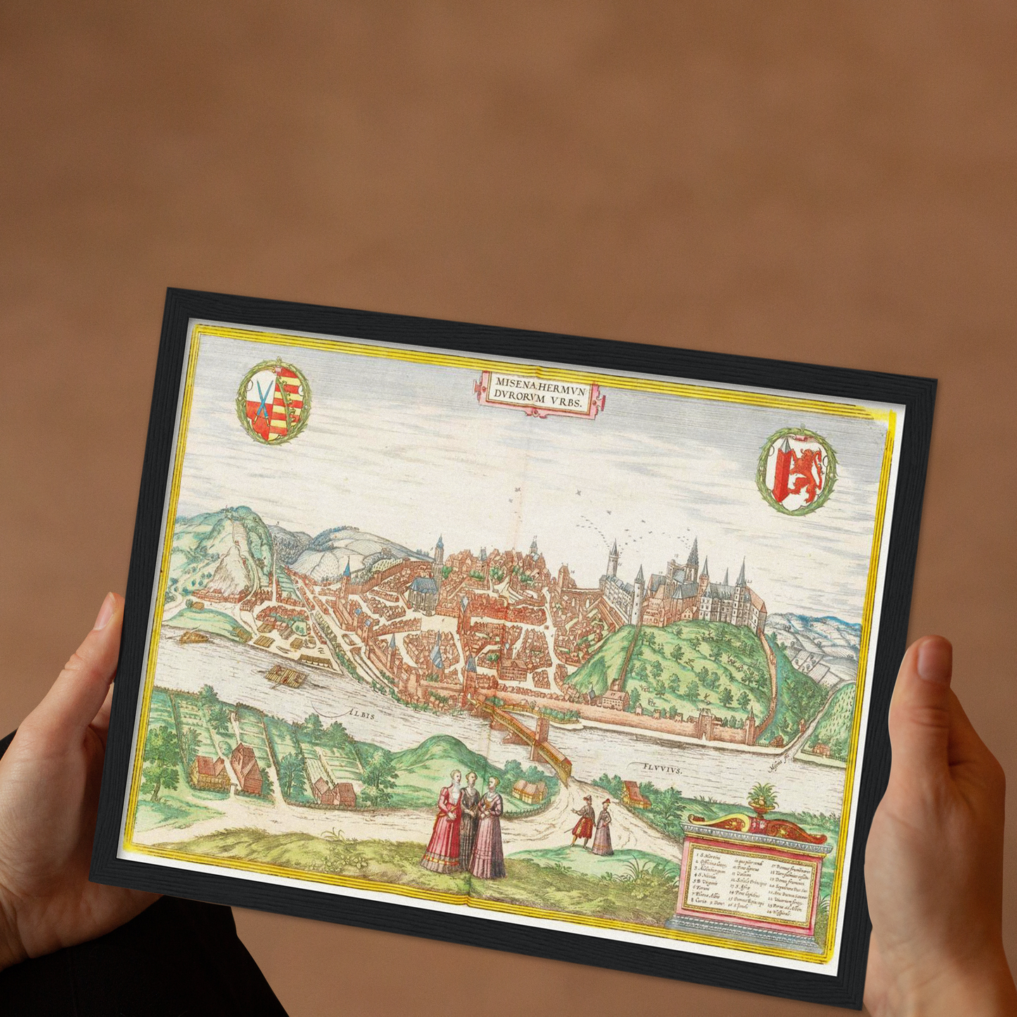 Historische Stadtansicht Meißen um 1575