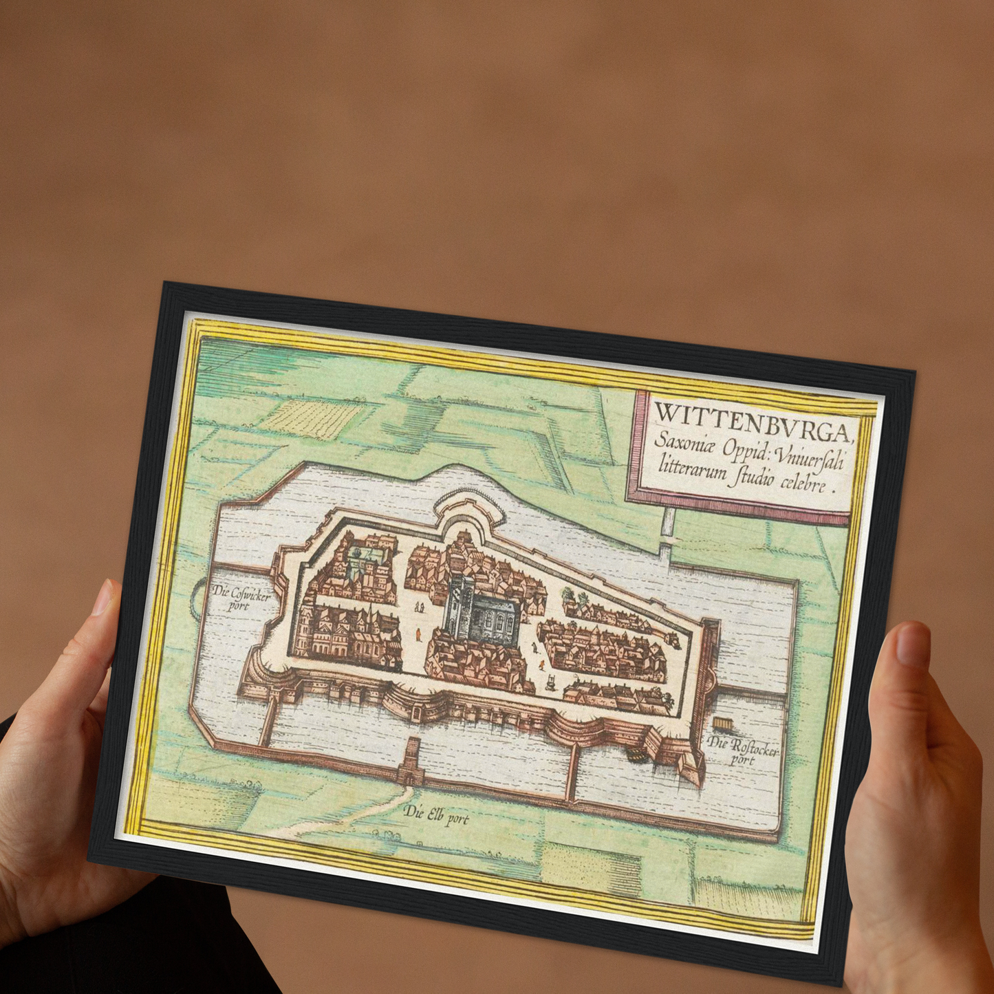 Historische Stadtansicht Wittenberg um 1570