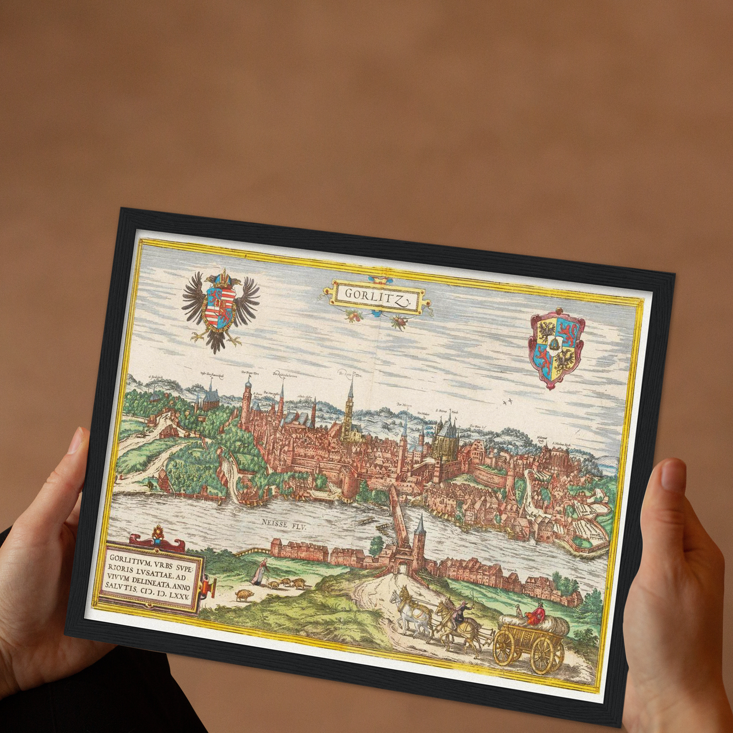 Historische Stadtansicht Görlitz um 1592