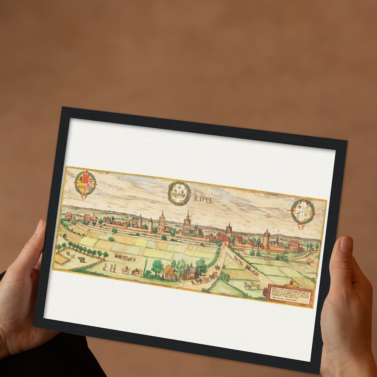 Historische Stadtansicht Lippe um 1592