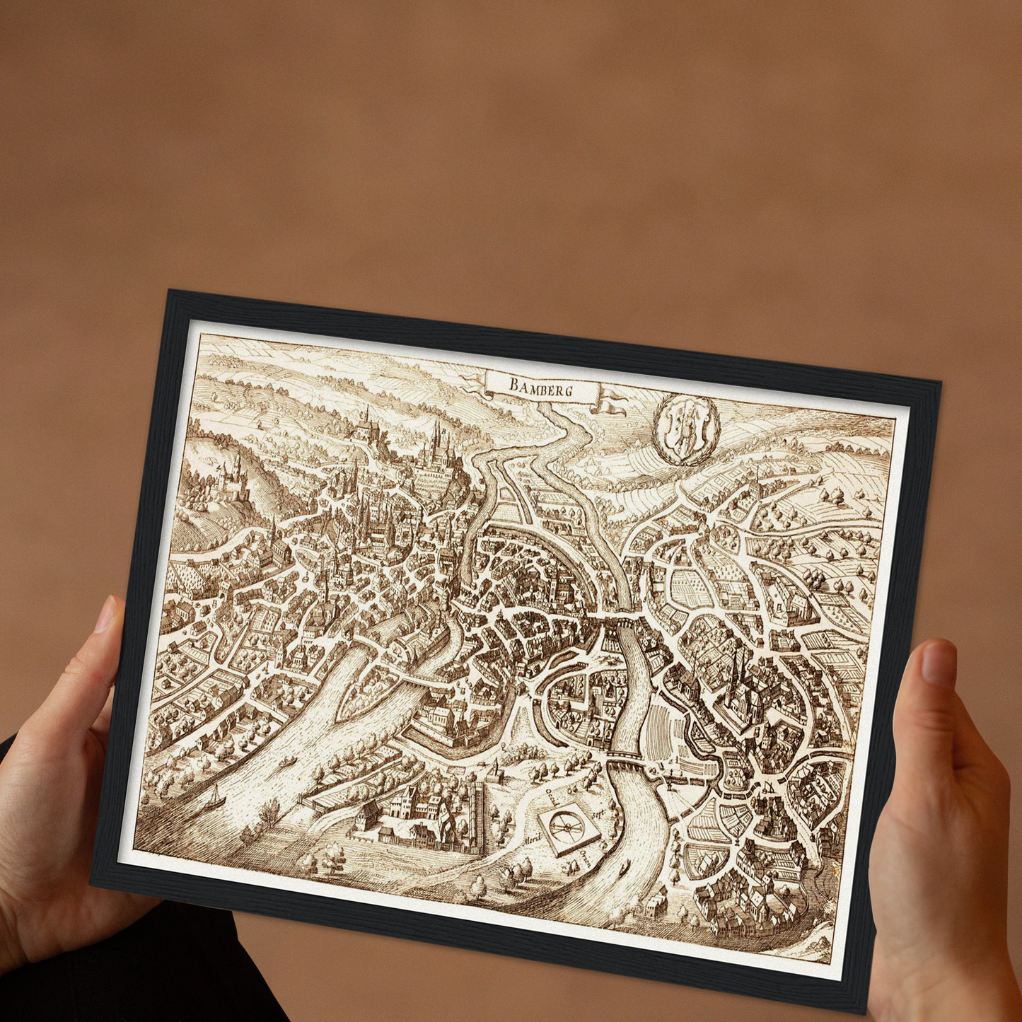 Historische Stadtansicht Bamberg um 1642