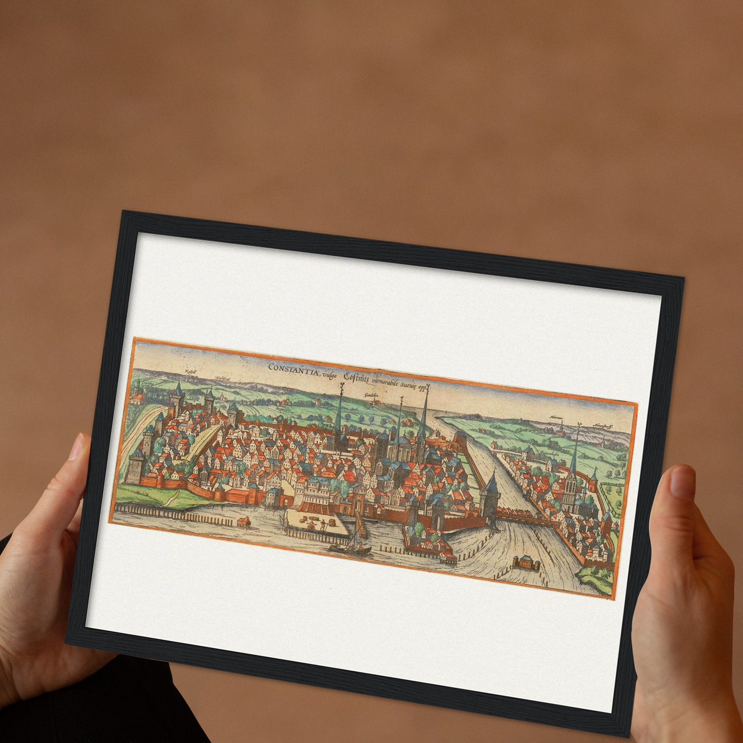 Historische Stadtansicht Konstanz um 1609