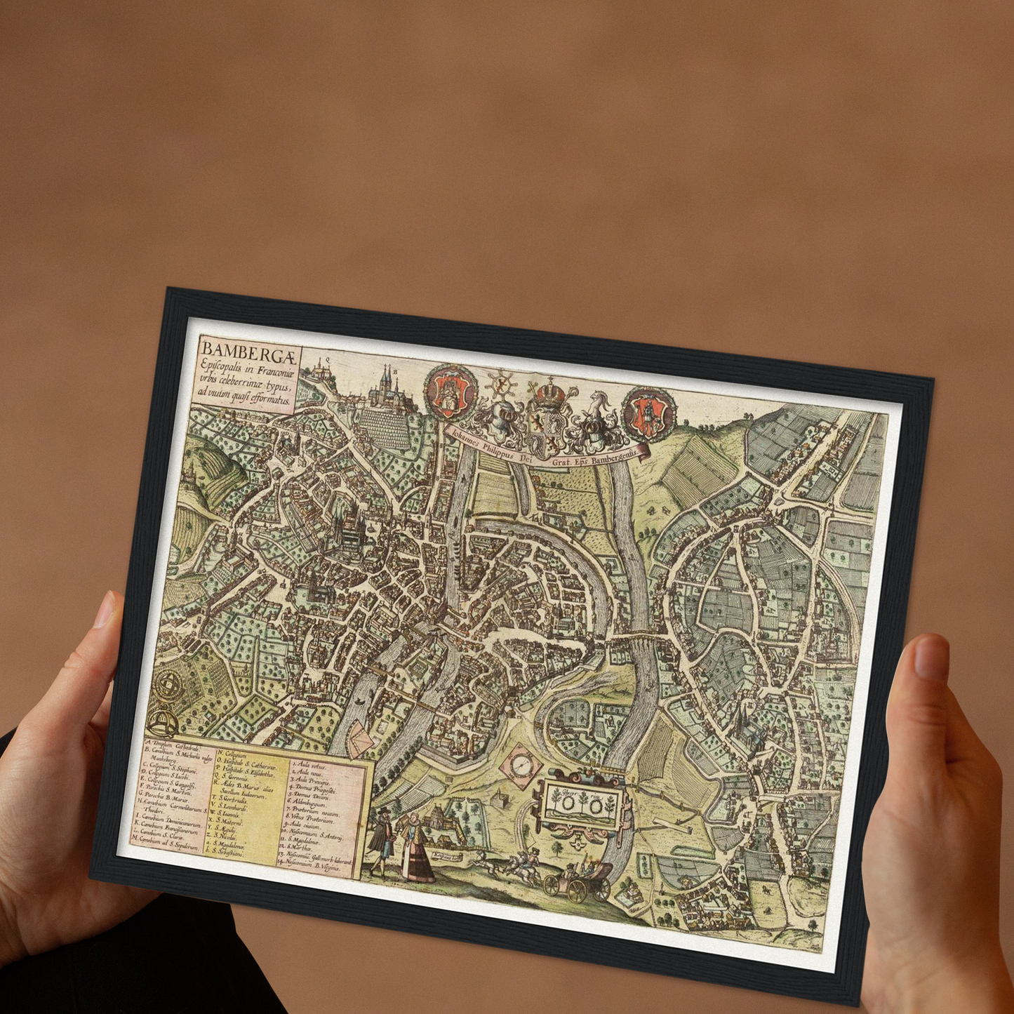 Historische Stadtansicht Bamberg um 1609
