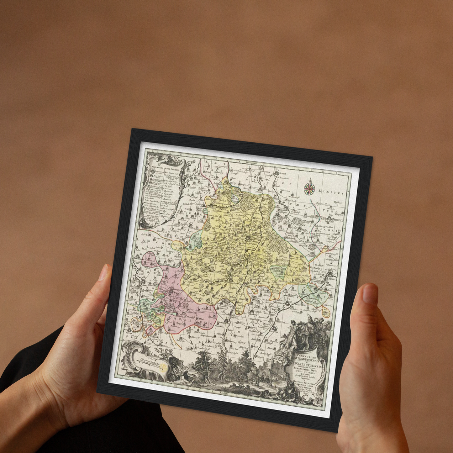 Historische Landkarte Altenburg um 1750