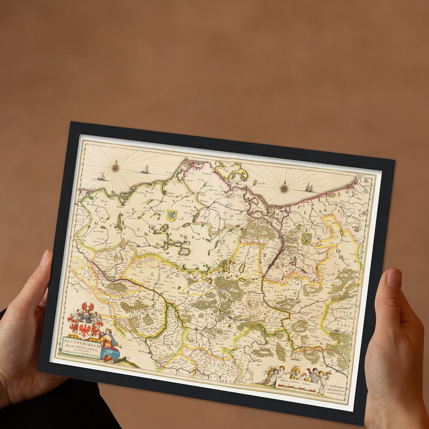 Historische Landkarte Brandenburg um 1635