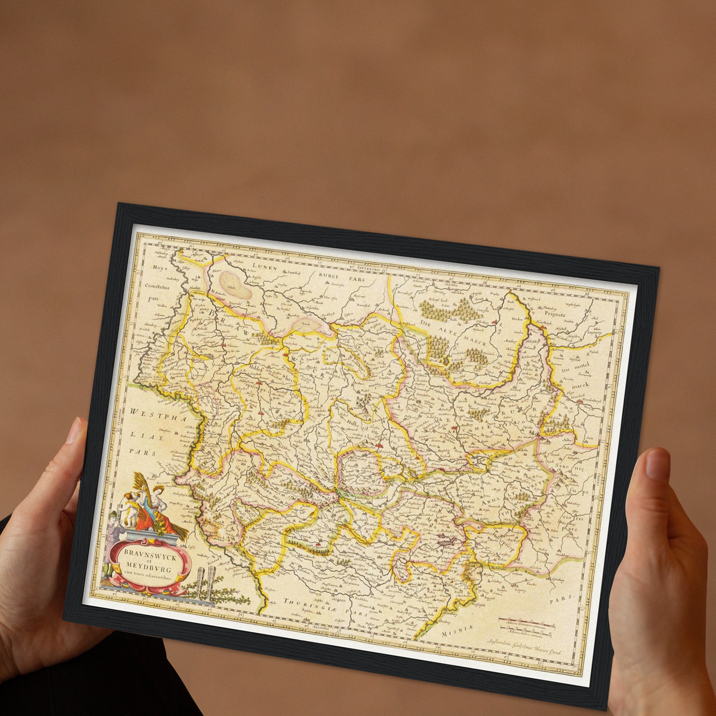 Historische Landkarte Braunschweig um 1635