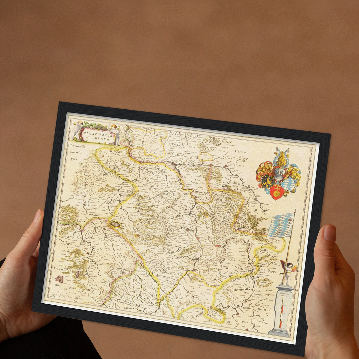 Historische Landkarte Pfalz um 1635