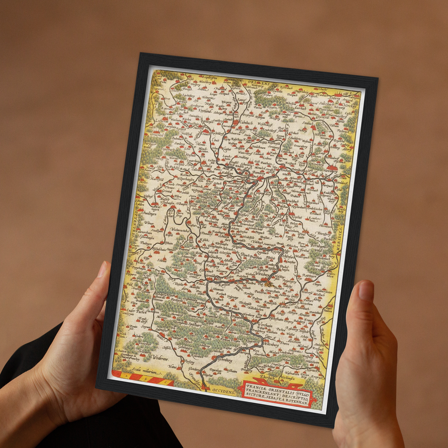 Historische Landkarte Franken um 1609