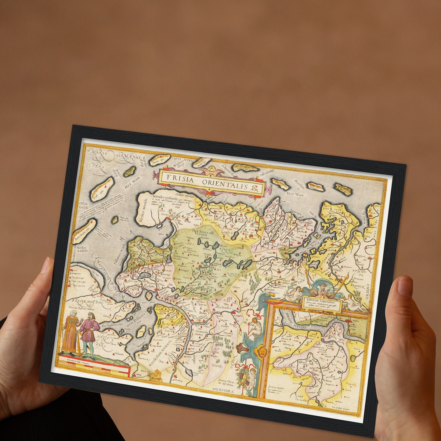 Historische Landkarte Ostfriesland um 1609