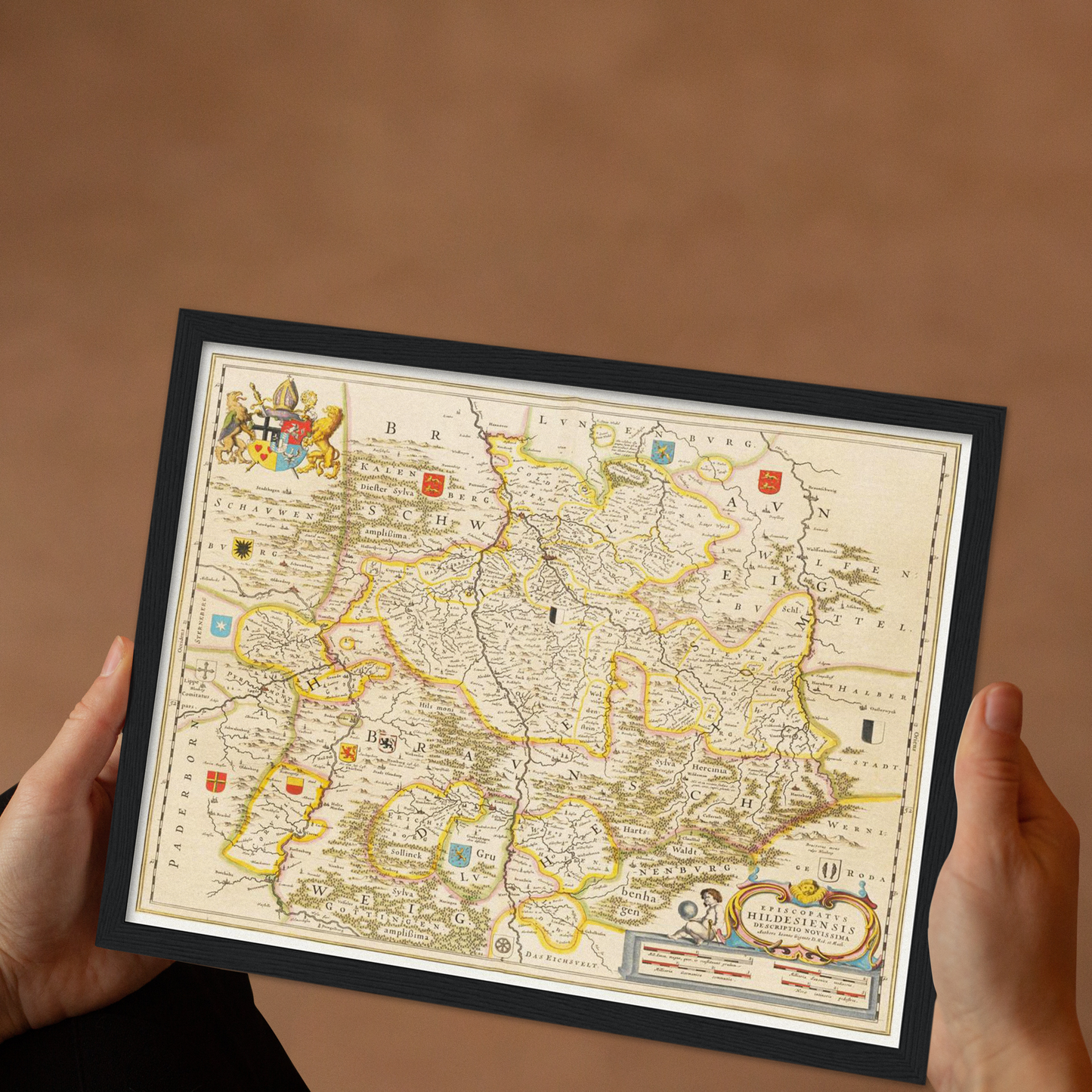 Historische Landkarte Hildesheim um 1635