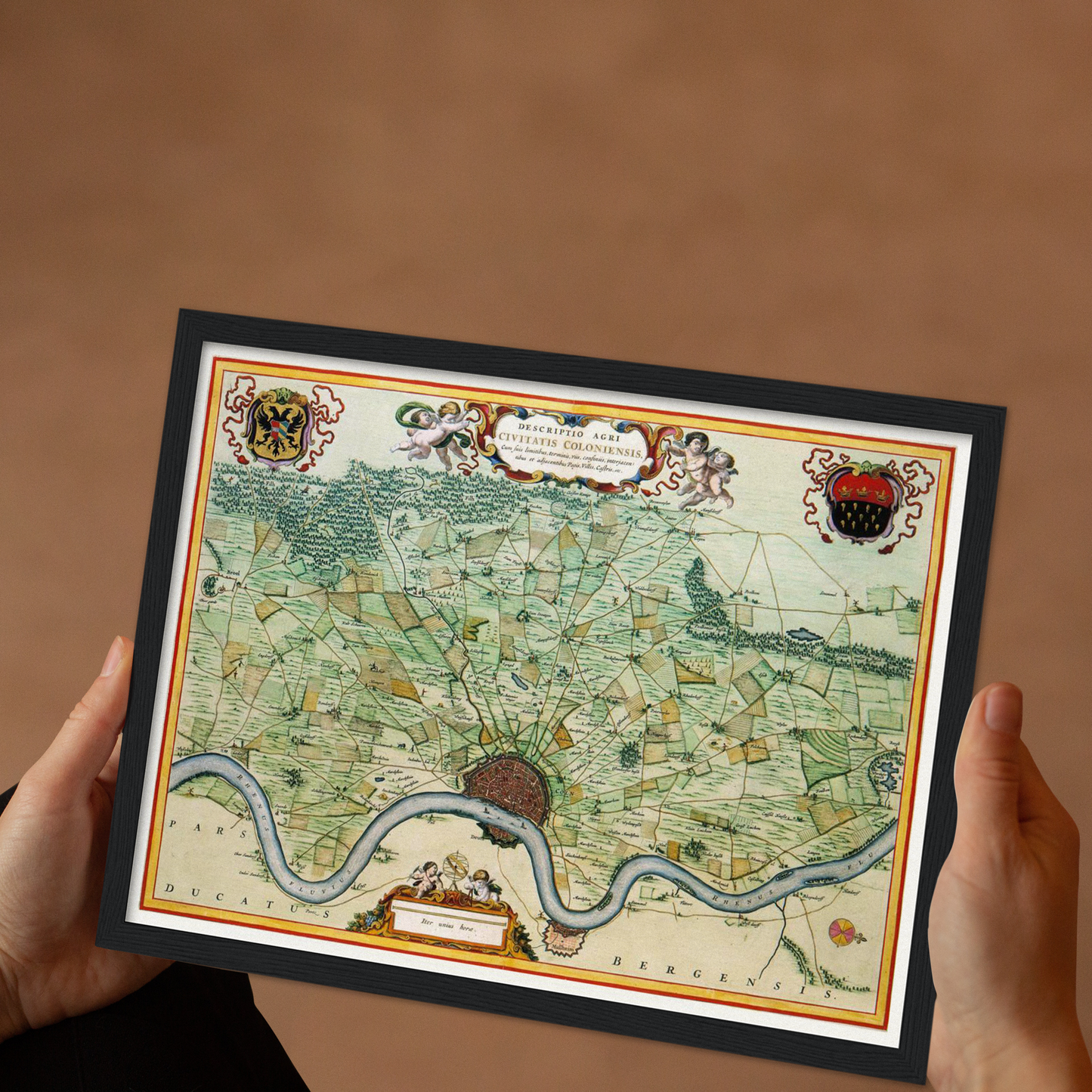 Historische Landkarte Köln um 1735