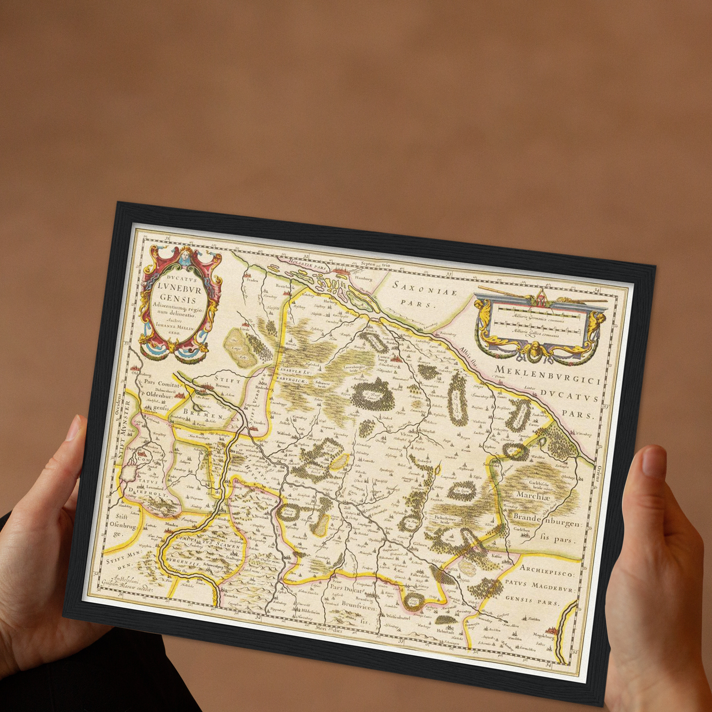 Historische Landkarte Lüneburg um 1635