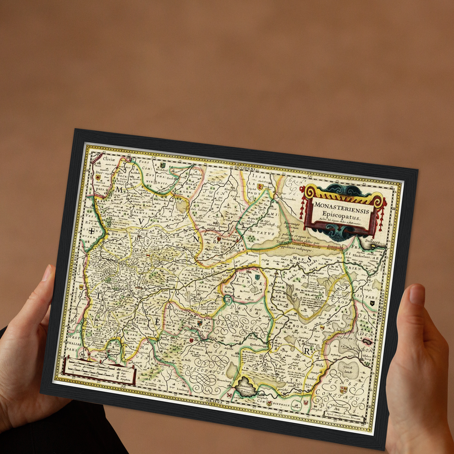 Historische Landkarte Münster um 1650