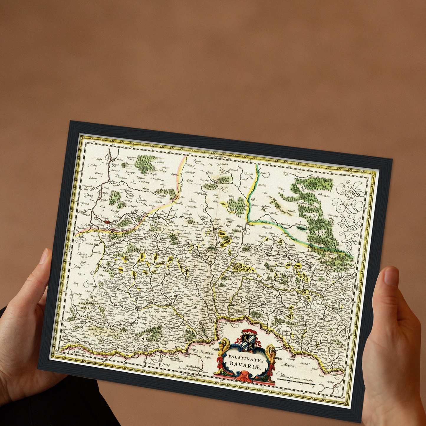 Historische Landkarte Oberpfalz um 1647