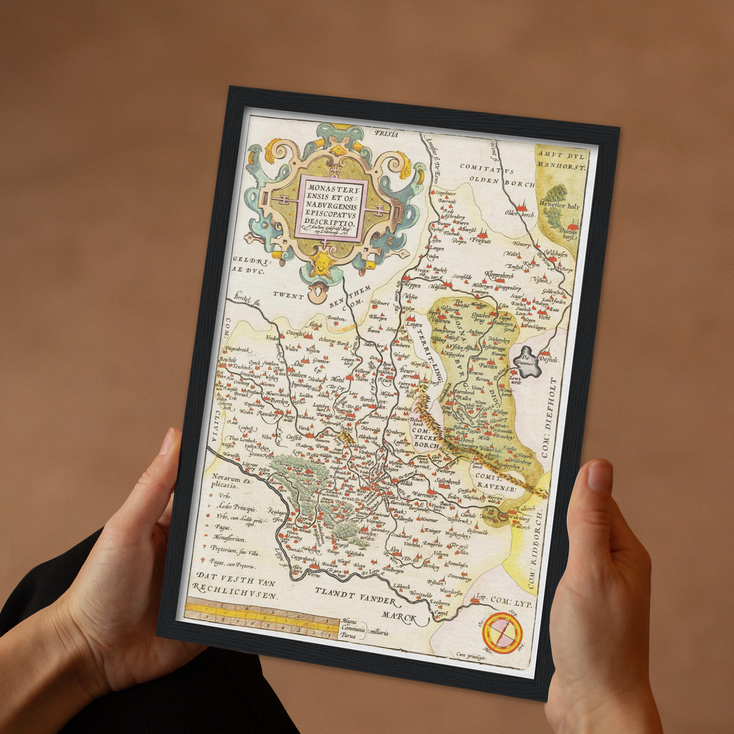 Historische Landkarte Osnabrück um 1609