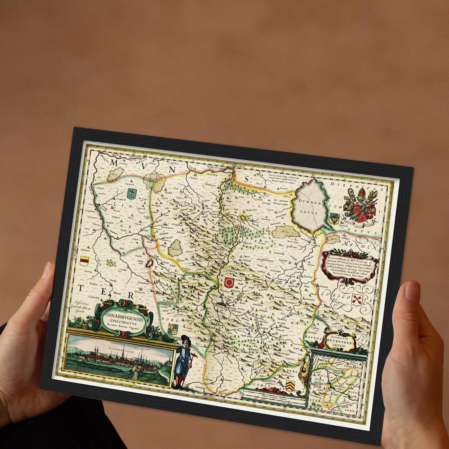 Historische Landkarte Osnabrück um 1650