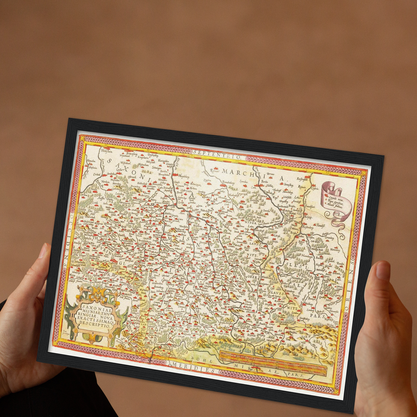 Historische Landkarte Sachsen um 1609