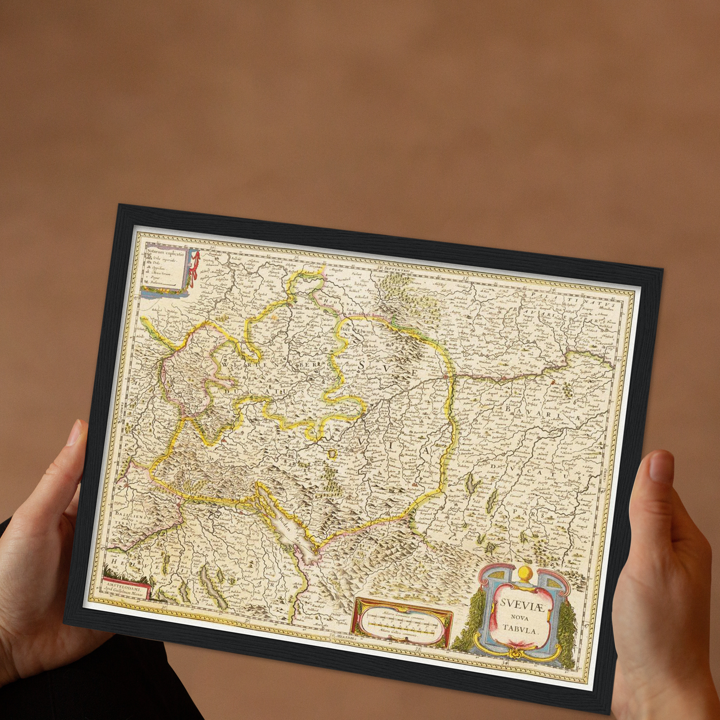 Historische Landkarte Schwaben um 1635
