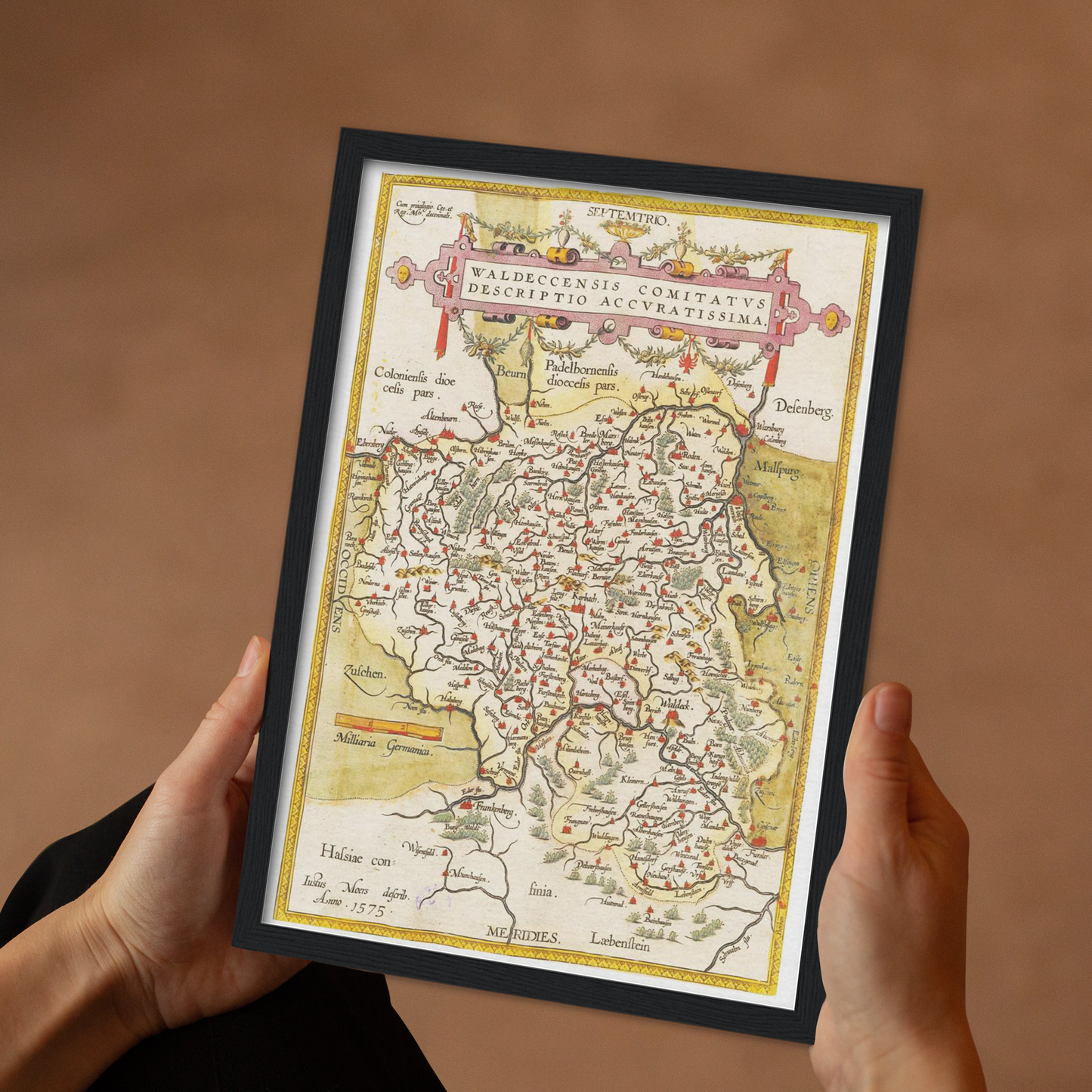 Historische Landkarte Waldeck um 1609