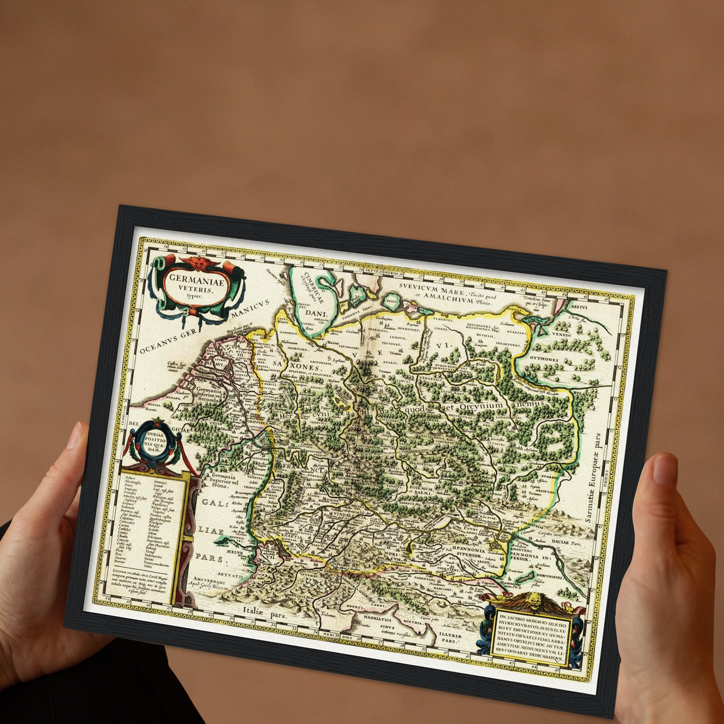 Historische Landkarte Historisches Germanien um 1647