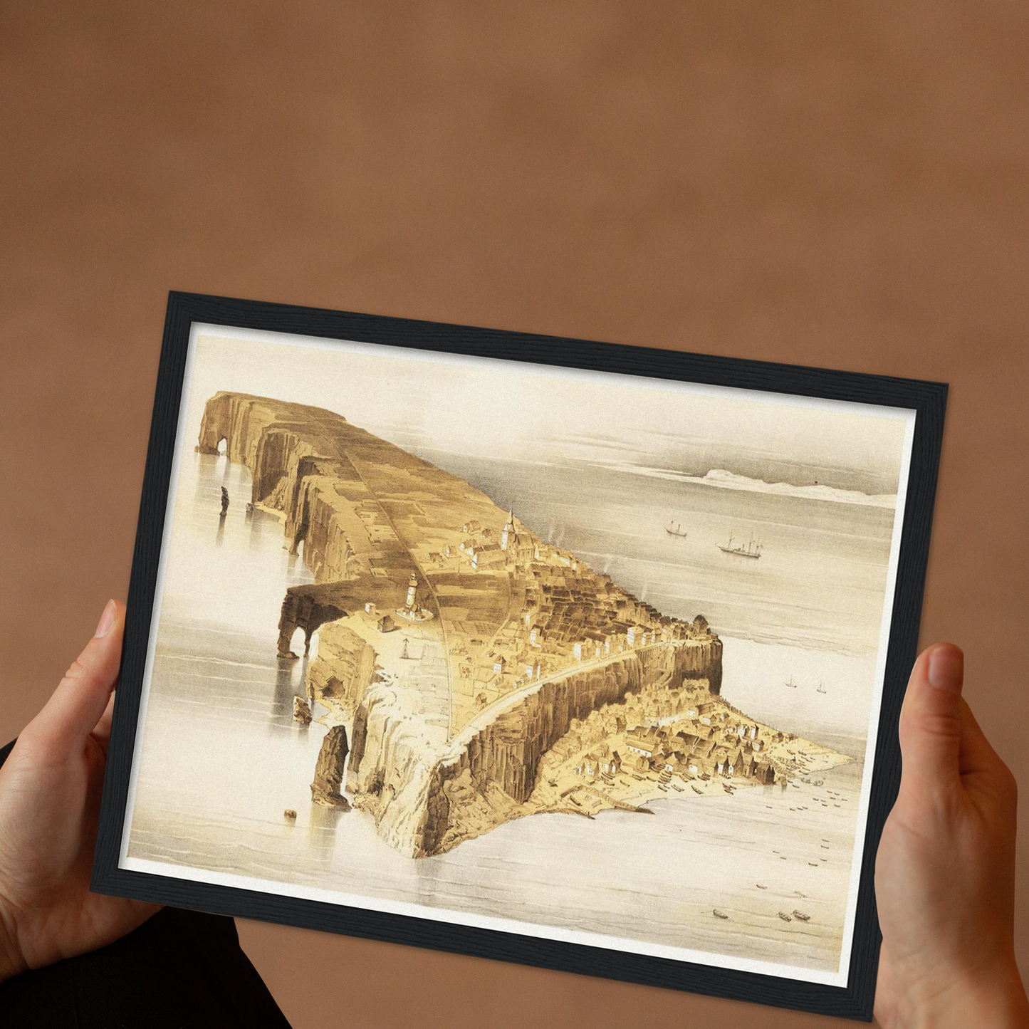 Historische Ansicht Helgoland um 1855