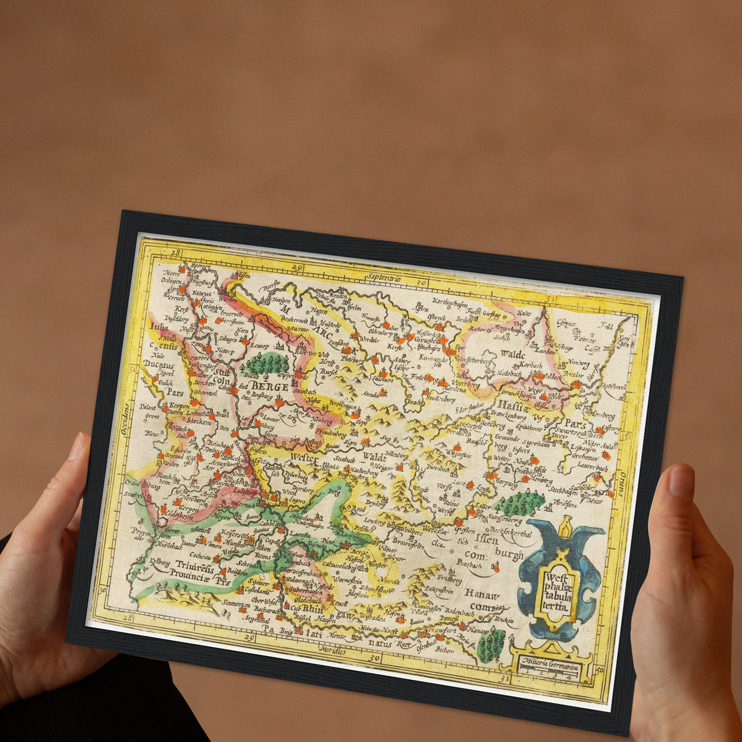 Historische Landkarte Sauerland um 1609