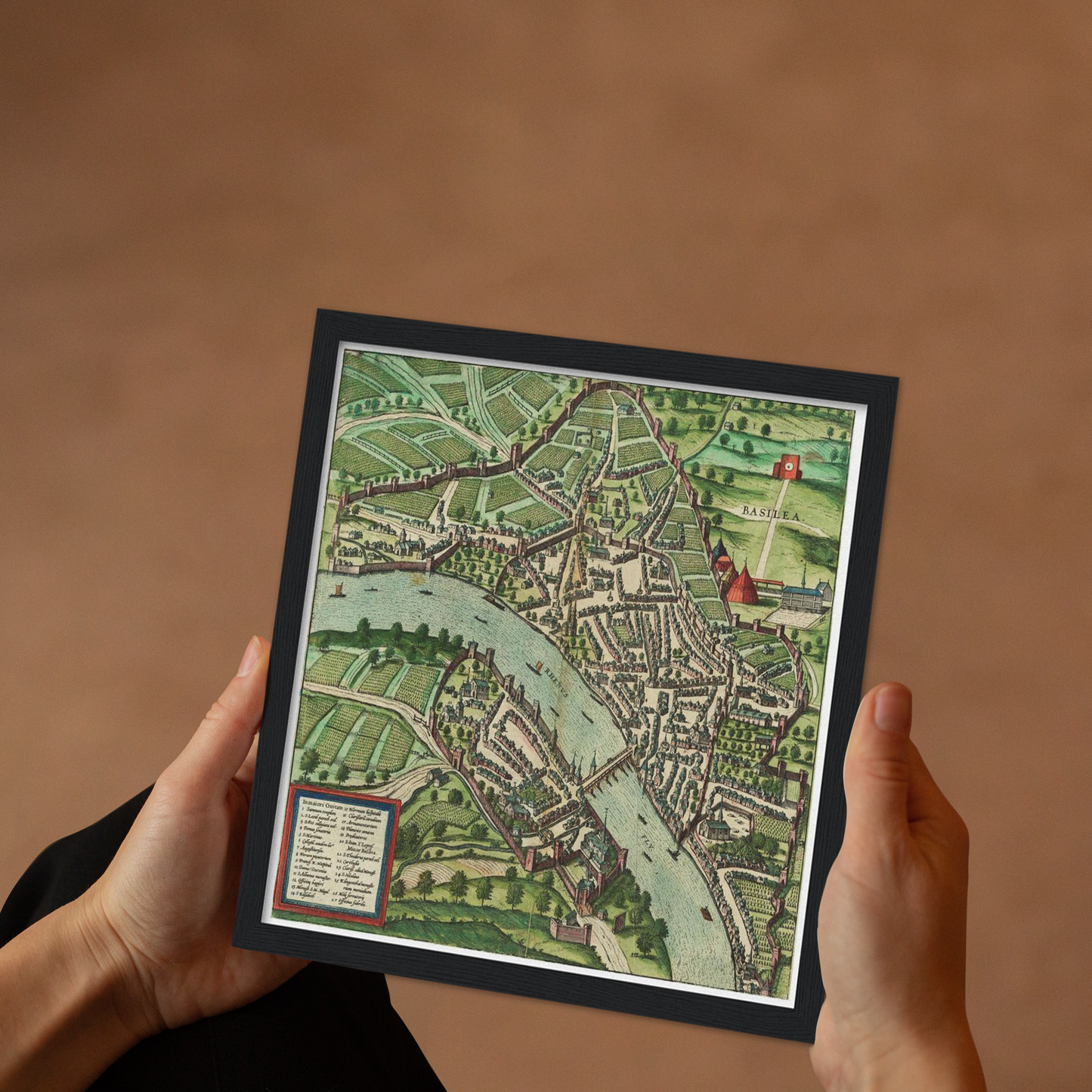 Historischer Stadtplan Basel um 1600